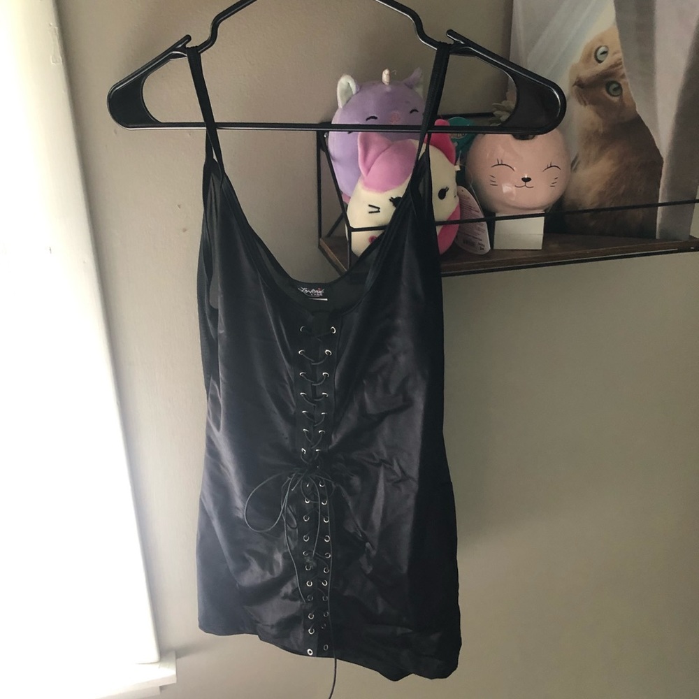Lace Up Mini Dress
